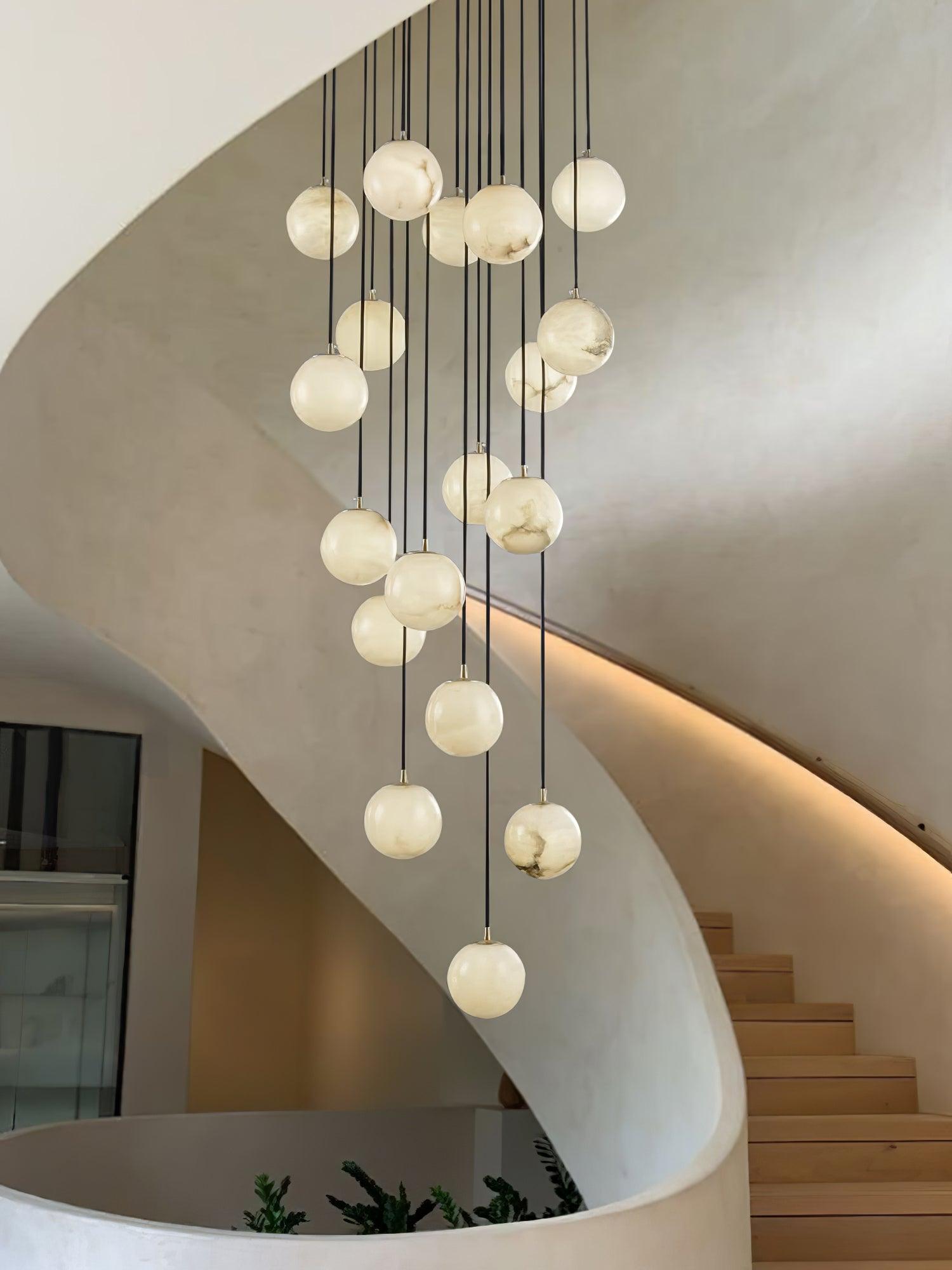 Sexta Alabaster Pendant Light Chandelier-Neutral Decor