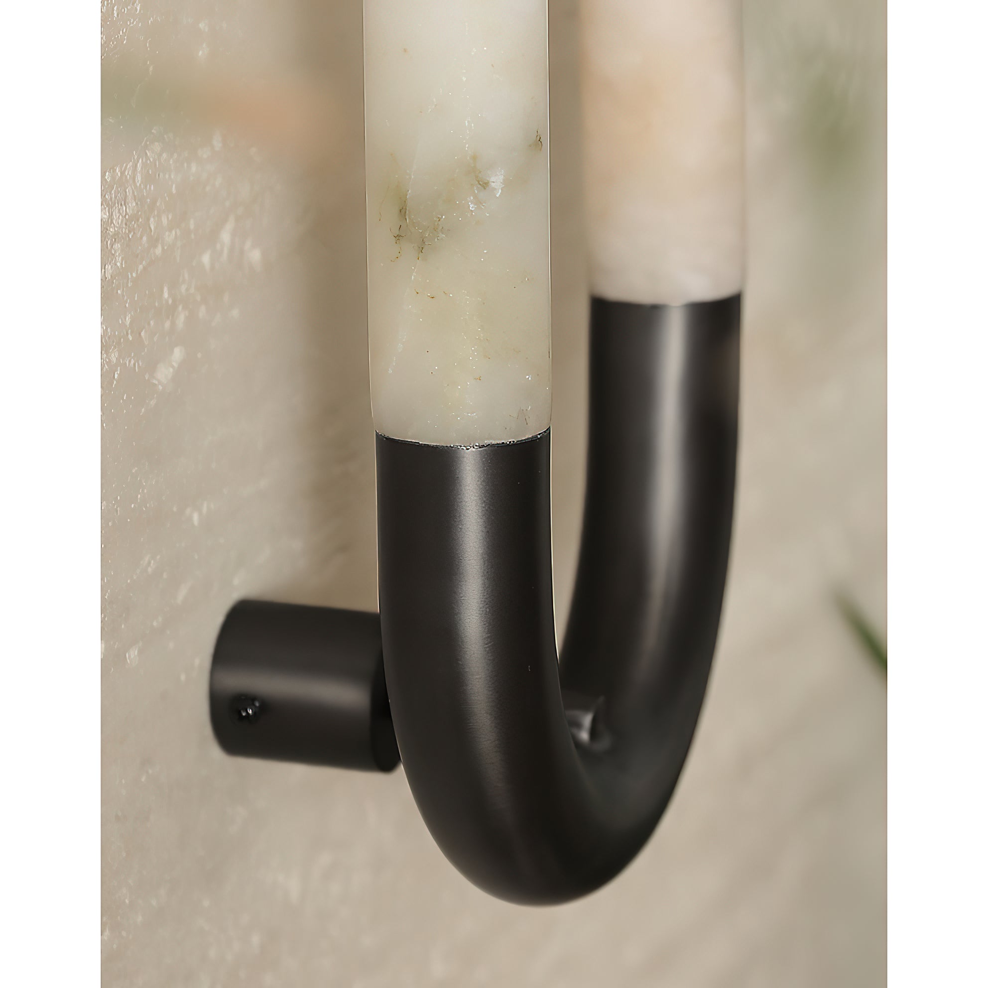 Back view of the sconce showing mounting hardware.
