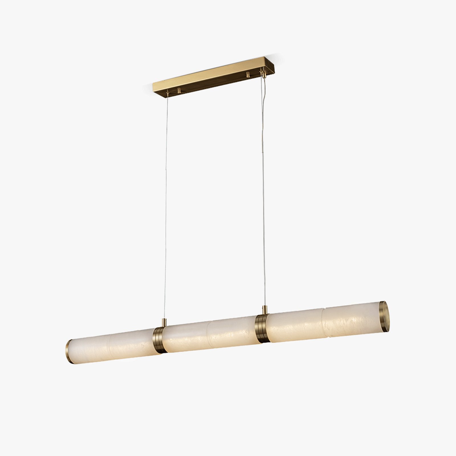Gevrel Minimalist Alabaster Linear Pendant Light-Neutral Decor