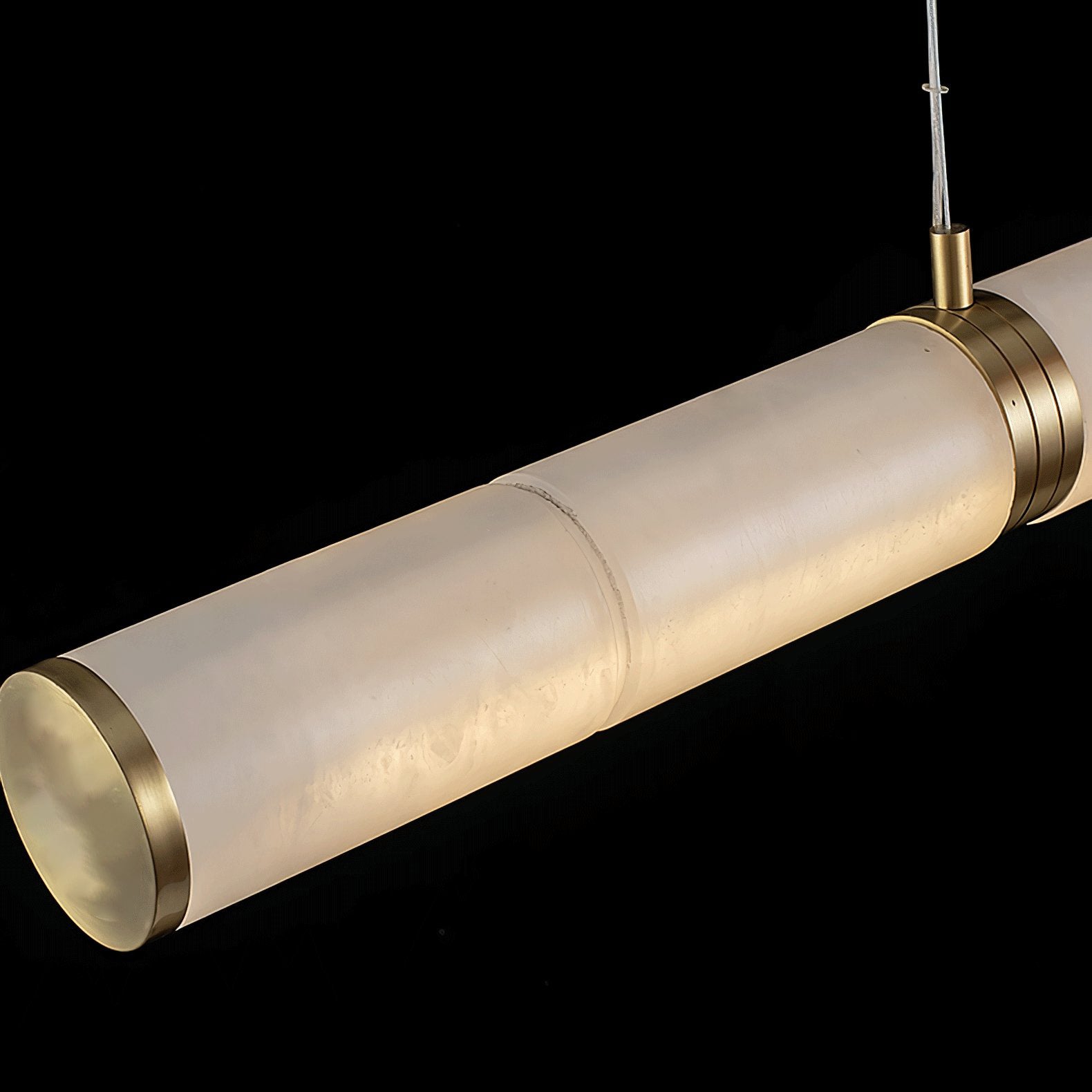 Gevrel Minimalist Alabaster Linear Pendant Light-Neutral Decor
