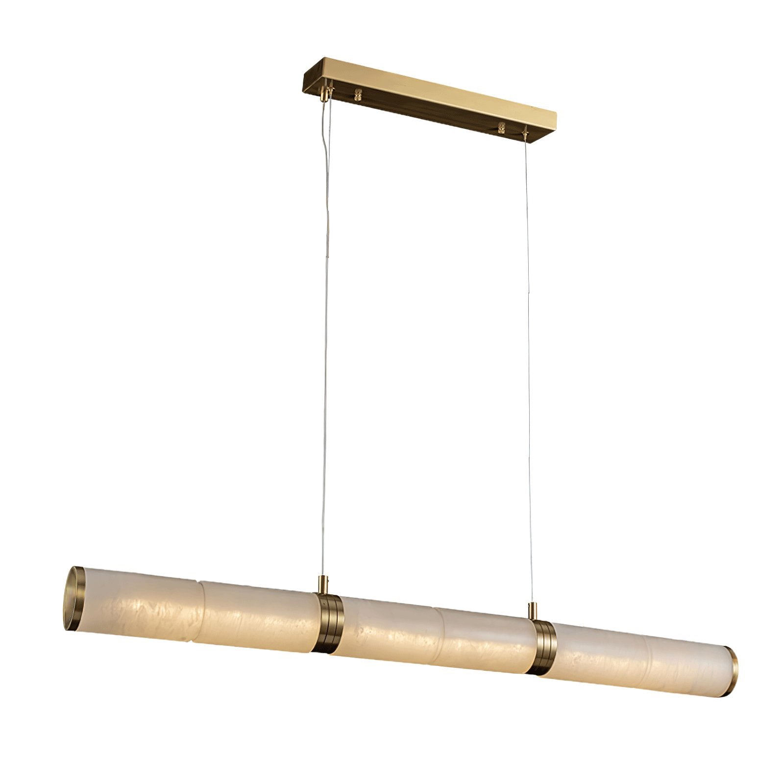 Gevrel Minimalist Alabaster Linear Pendant Light-Neutral Decor