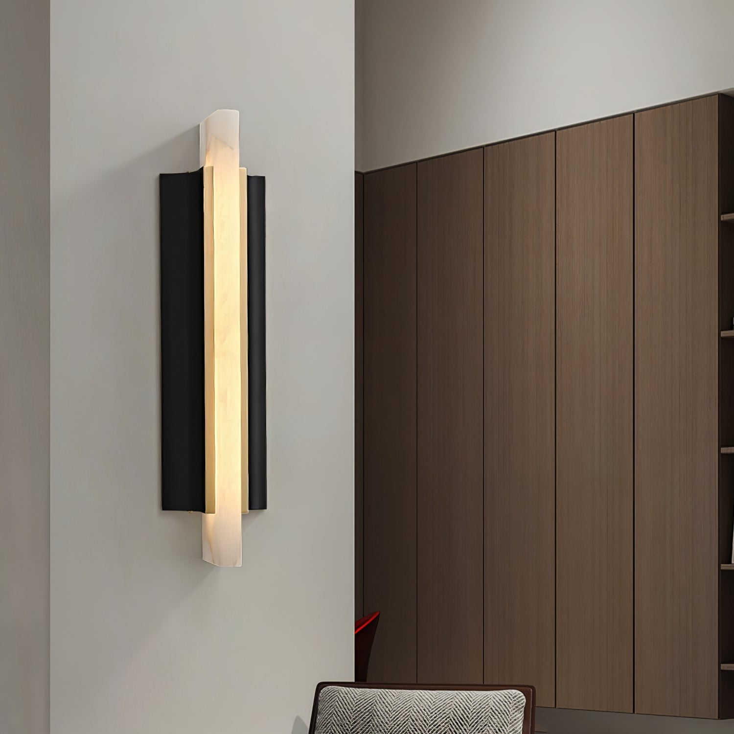 Aurelian Modern Alabaster Wall Light-Neutral Decor