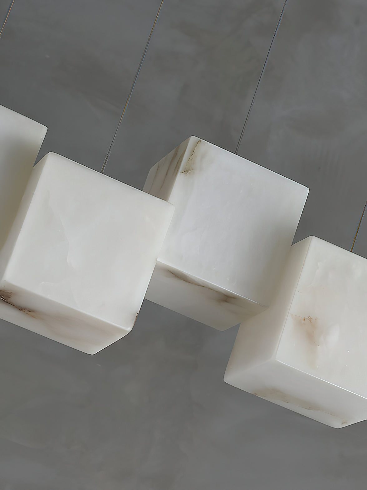 Jarnbruvyd Individual Modern Box Alabaster  Chandelier