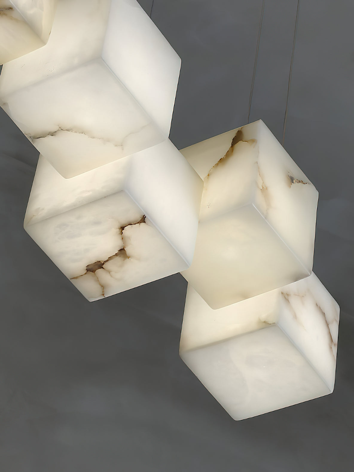 Jarnbruvyd Individual Modern Box Alabaster  Chandelier