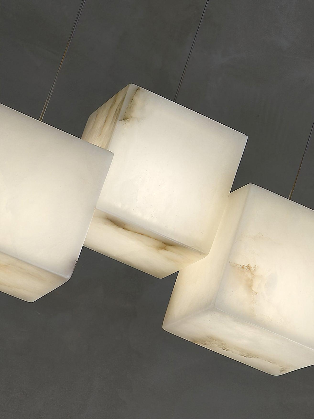 Eurraeel Alabaster Spiral Chandelier-Neutral Decor