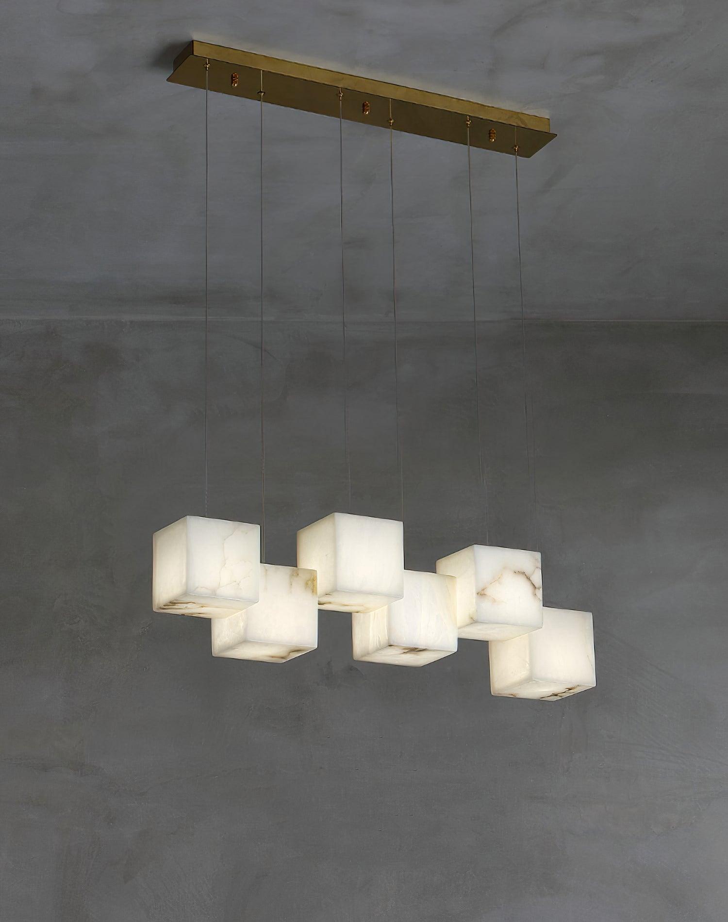 Eurraeel Alabaster Spiral Chandelier-Neutral Decor