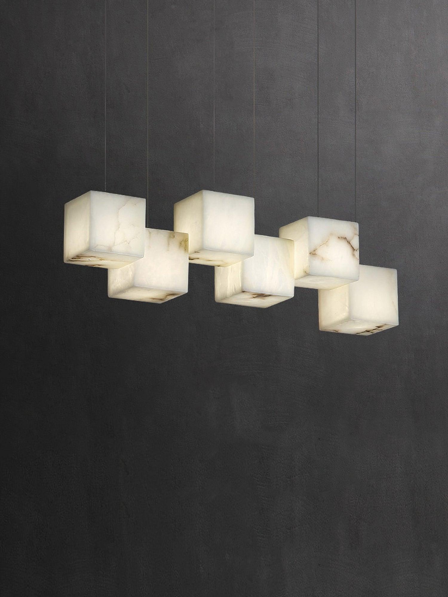 Eurraeel Alabaster Spiral Chandelier-Neutral Decor