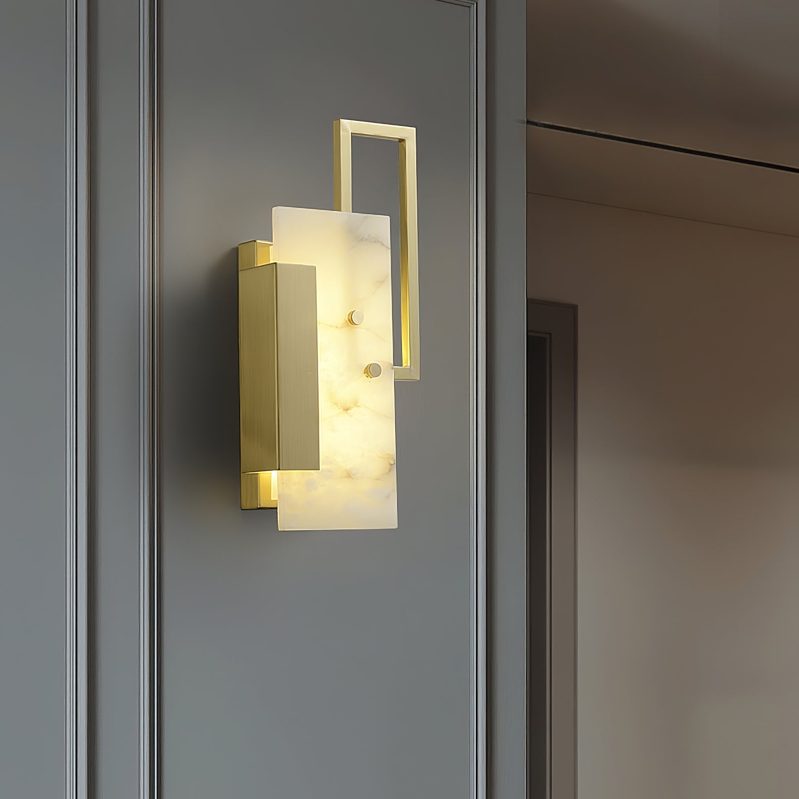 Orion Alabaster Wall Lamp-Neutral Decor