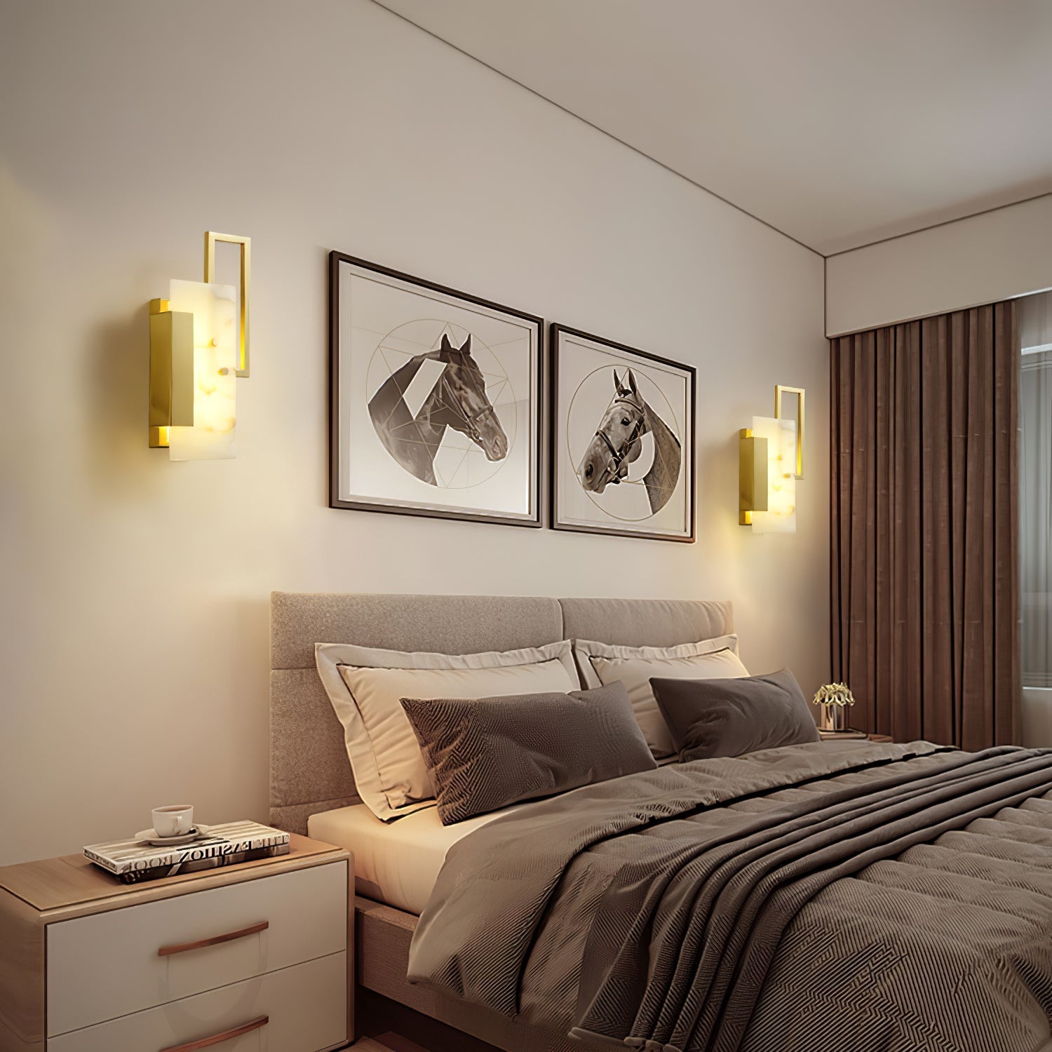 Orion Alabaster Wall Lamp-Neutral Decor