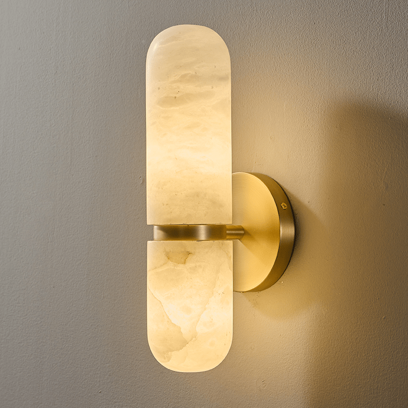 Alabaster Capsule Wall Sconce-Neutral Decor