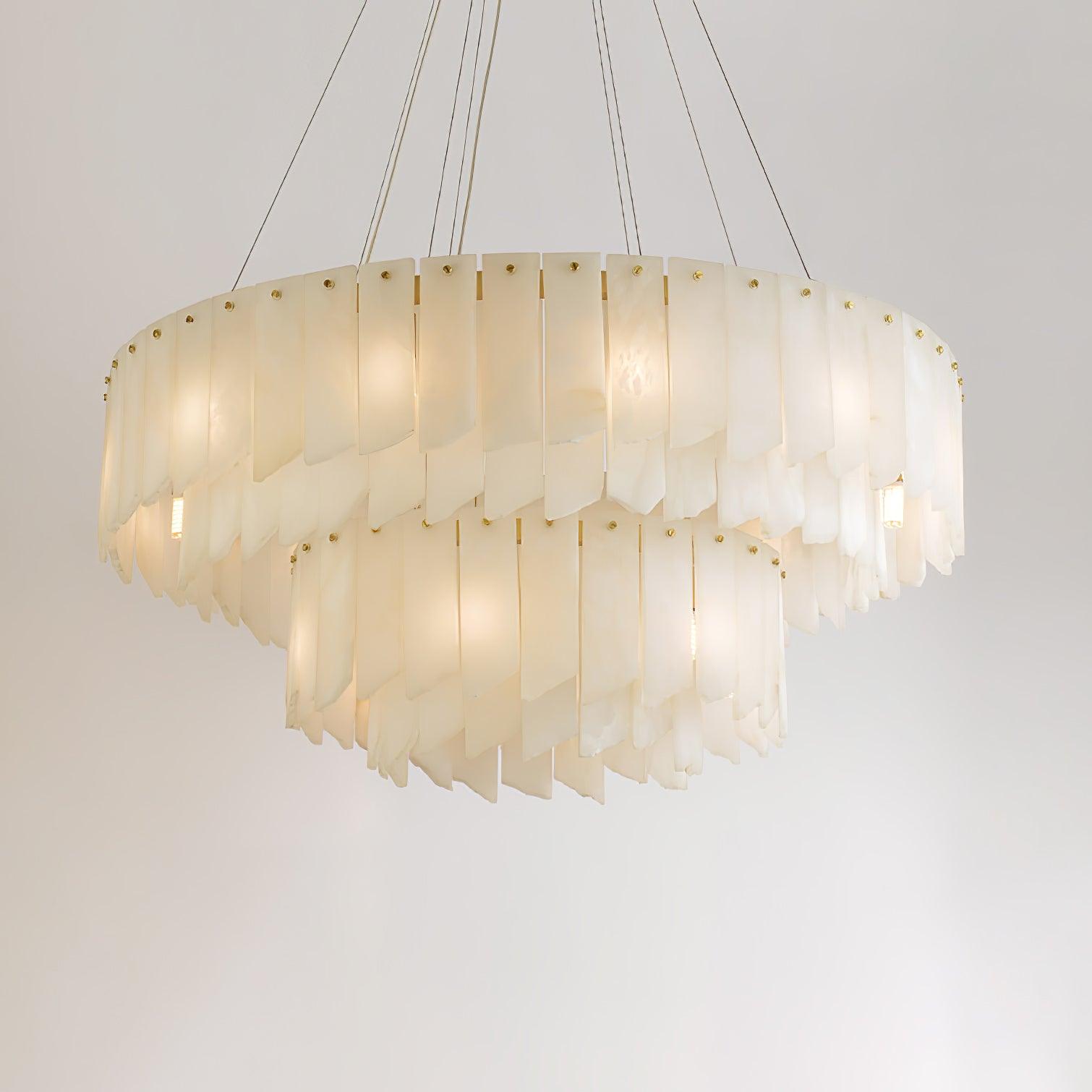 Vevelila Alabaster Chandelier-Neutral Decor