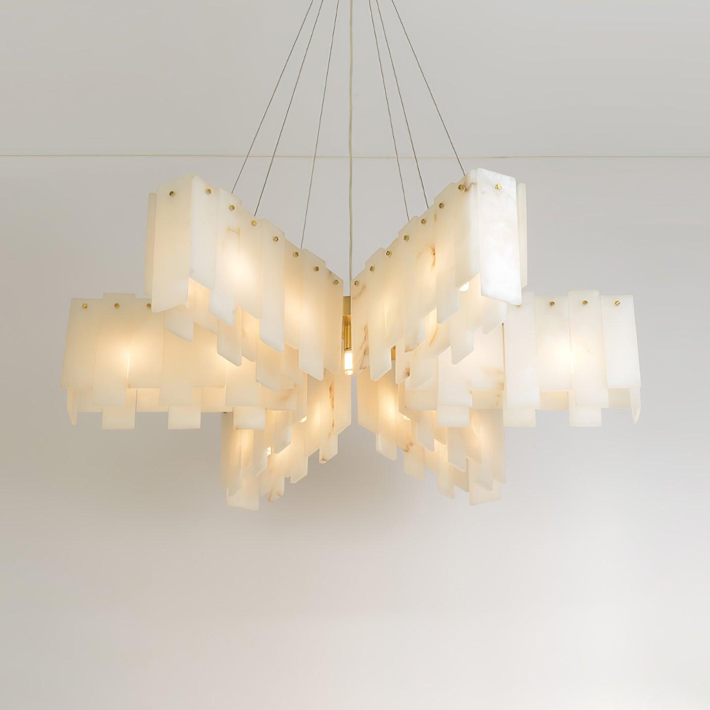Vevelila Alabaster Chandelier-Neutral Decor