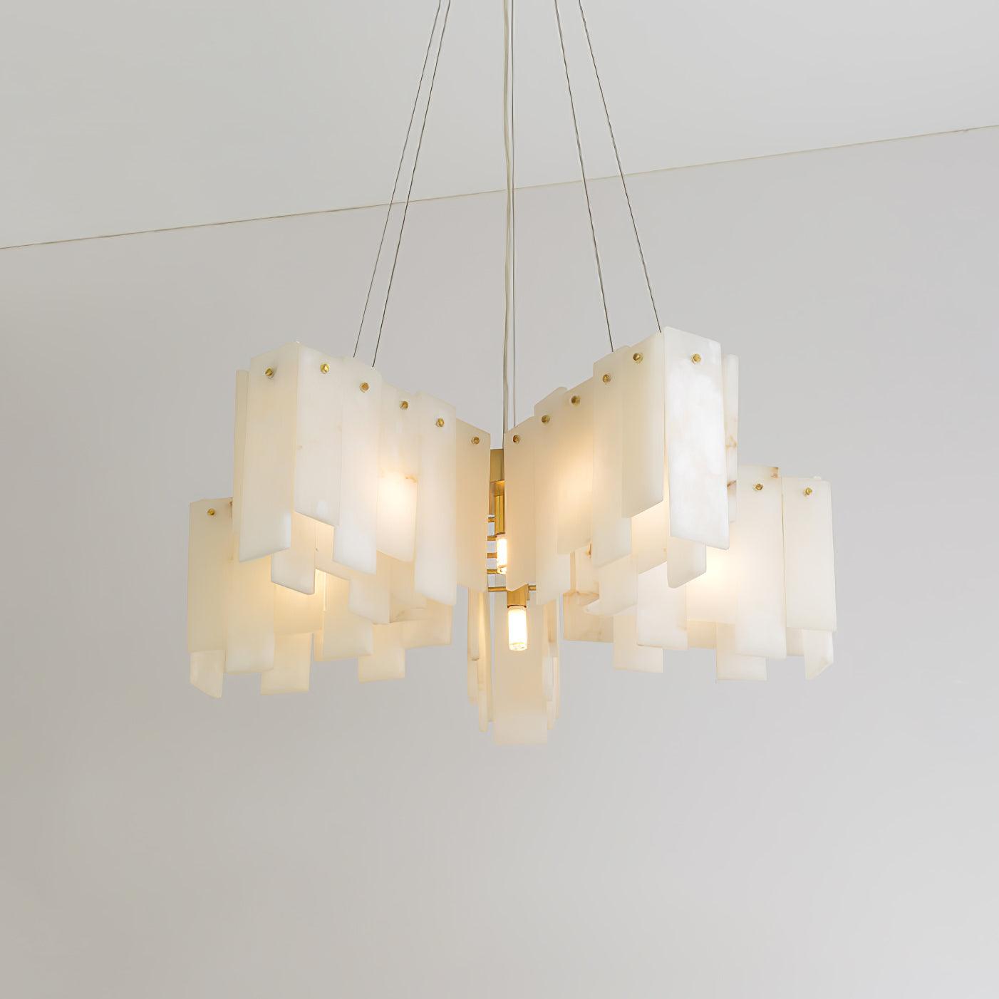 Vevelila Alabaster Chandelier-Neutral Decor