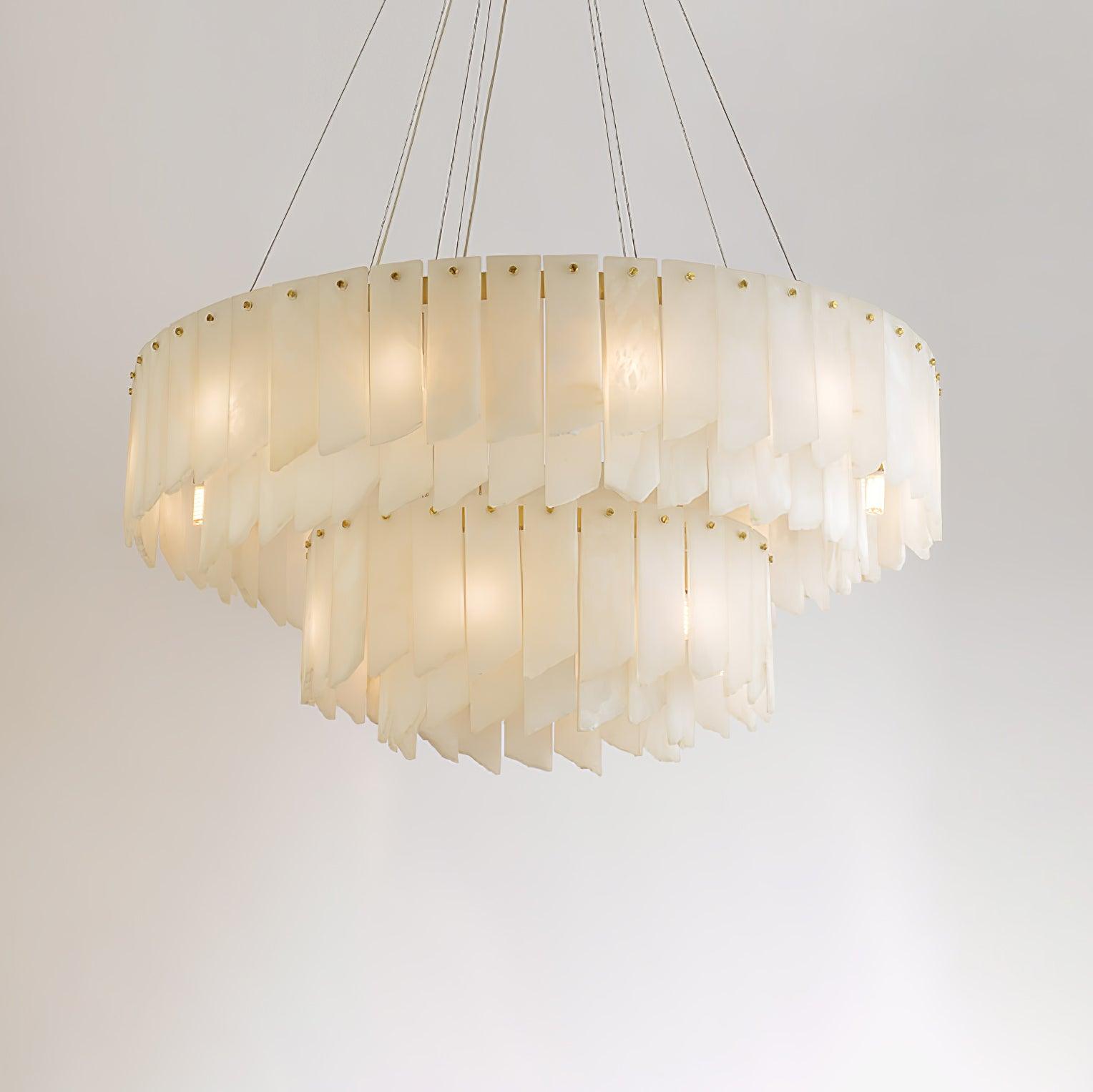 Vevelila Alabaster Chandelier-Neutral Decor