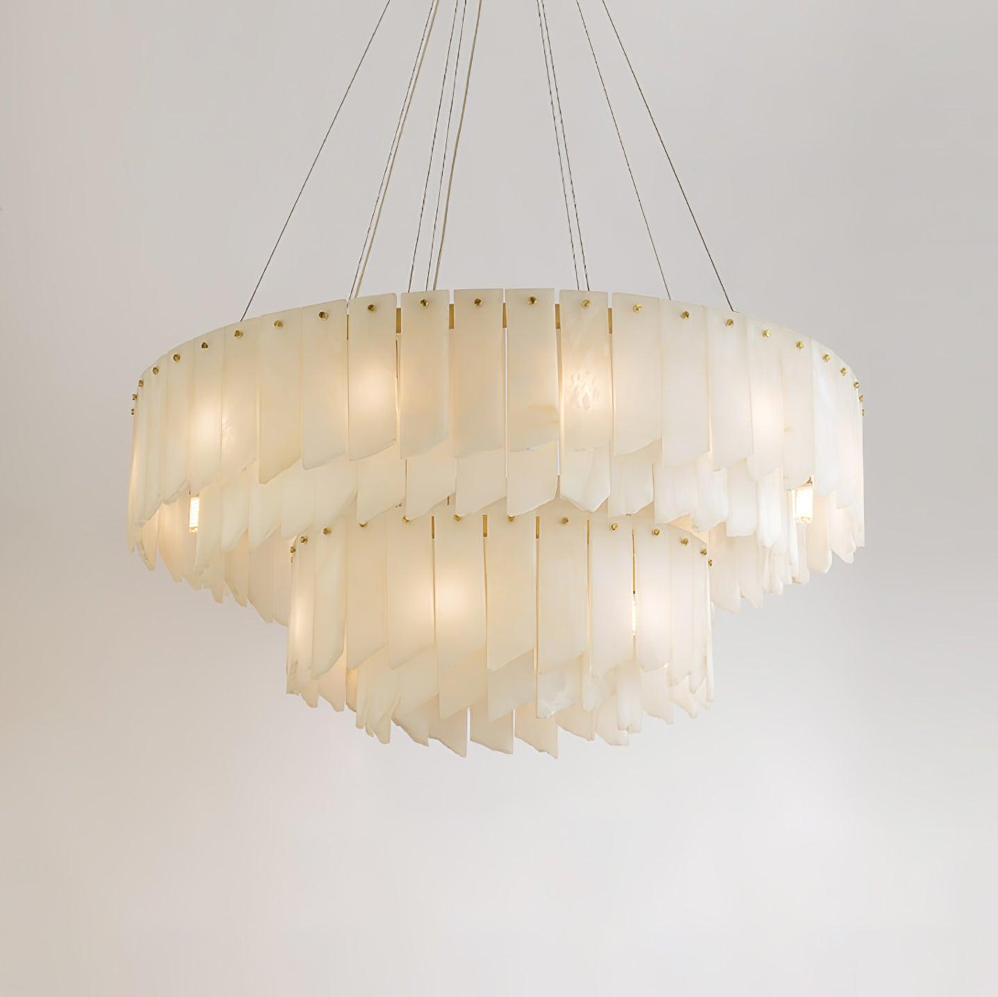 Vevelila Alabaster Chandelier-Neutral Decor