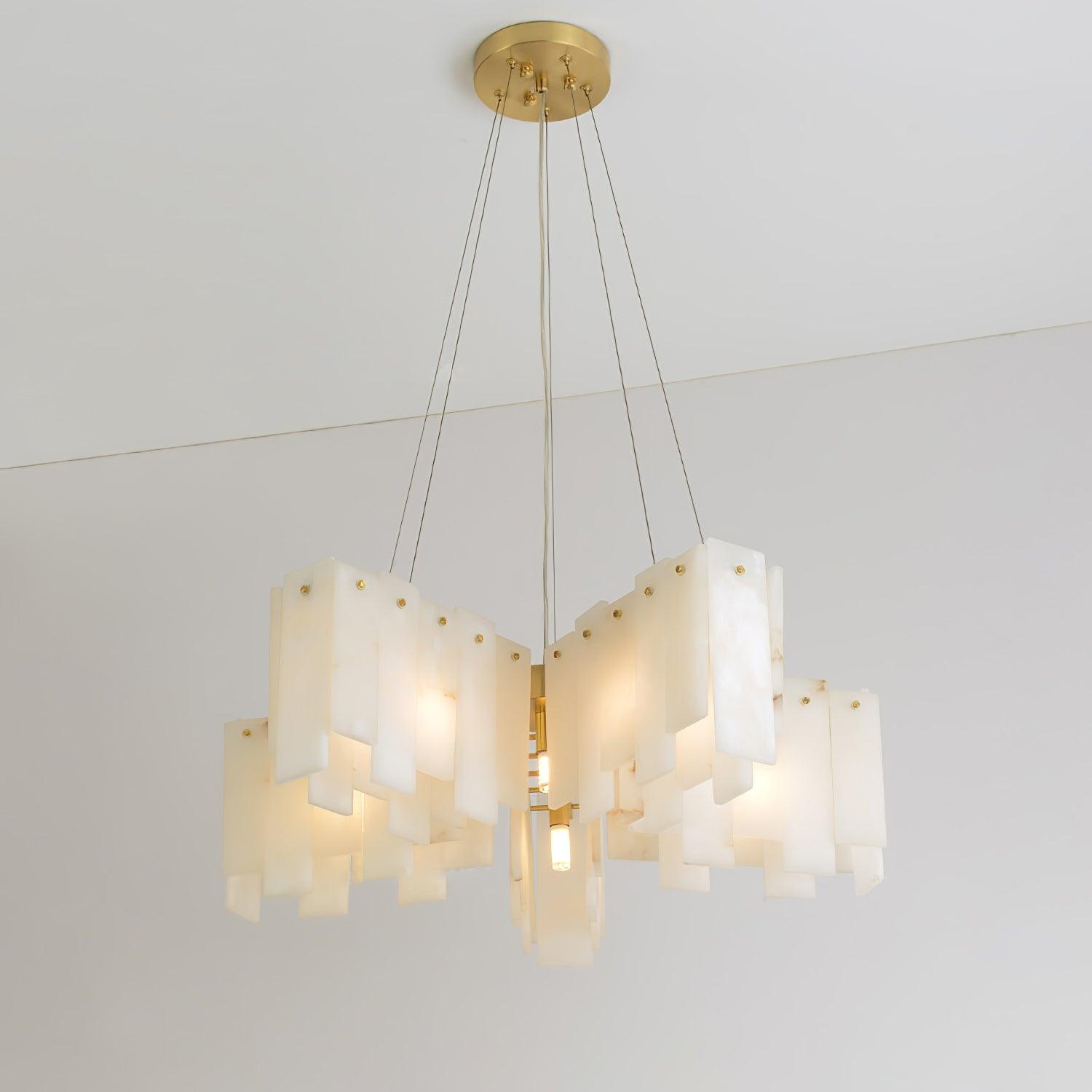 Vevelila Alabaster Chandelier-Neutral Decor