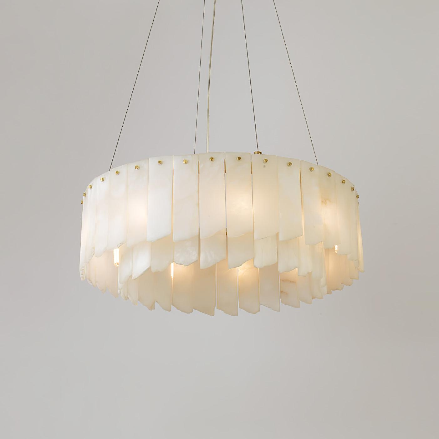 Vevelila Alabaster Chandelier-Neutral Decor
