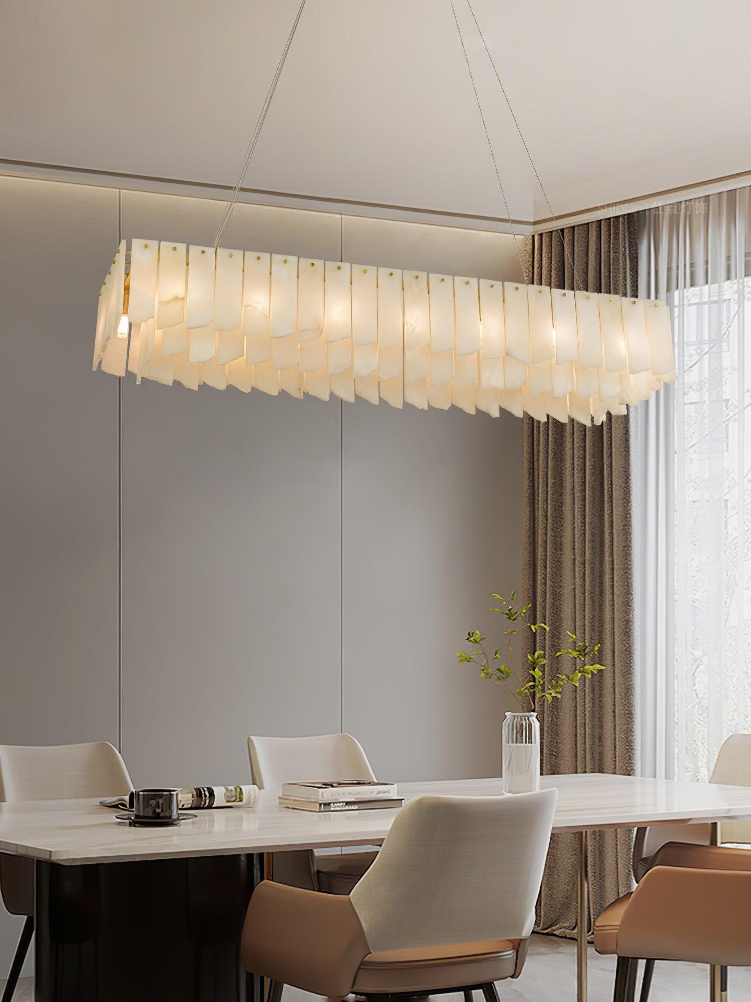 Vevelila Alabaster Chandelier-Neutral Decor