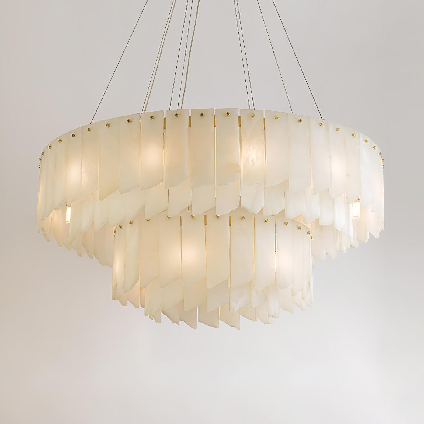 Vevelila Alabaster Chandelier-Neutral Decor