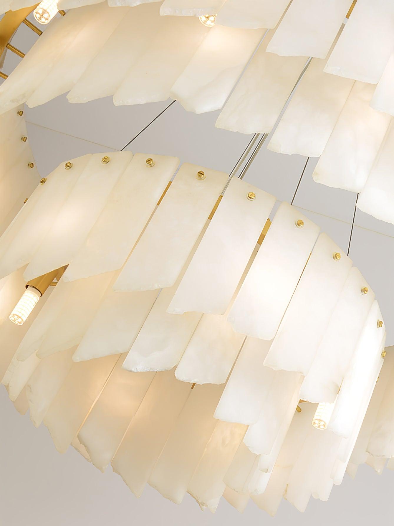 Vevelila Alabaster Chandelier-Neutral Decor