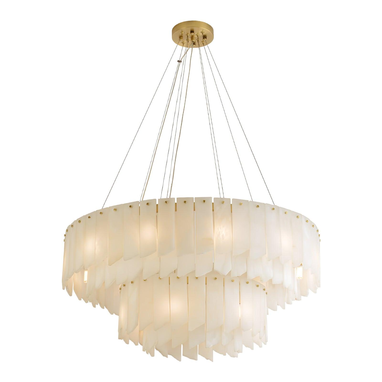 Vevelila Alabaster Chandelier-Neutral Decor