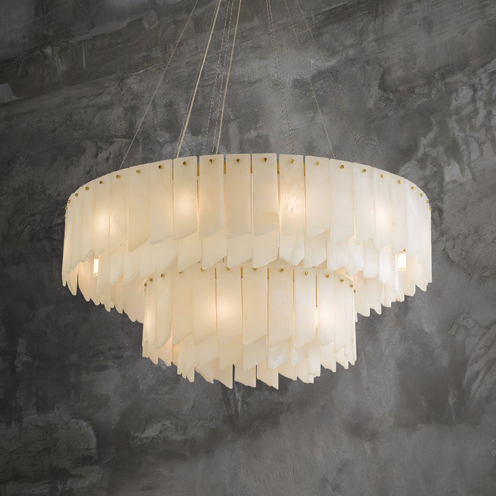 Vevelila Alabaster Chandelier-Neutral Decor