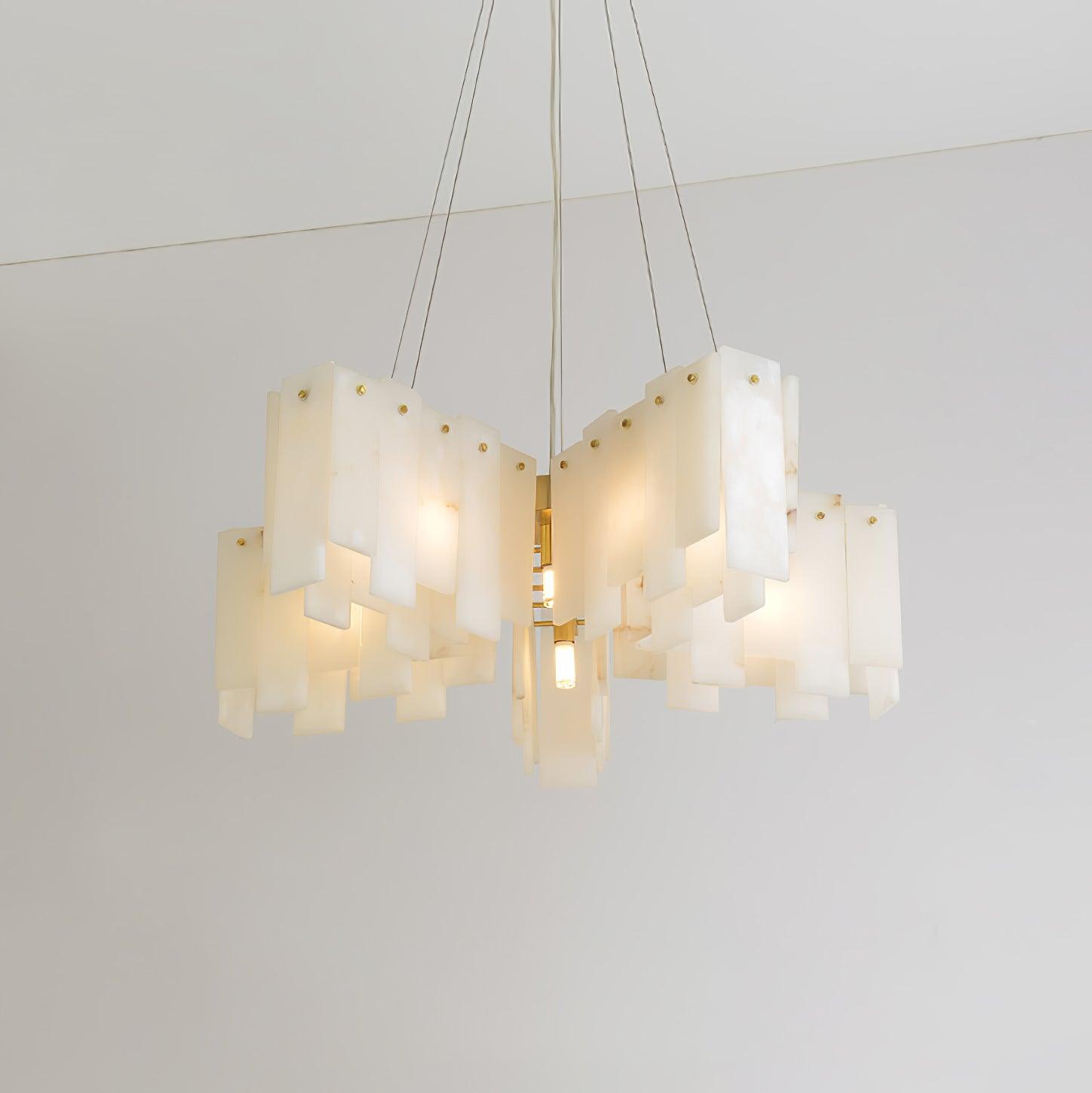 Vevelila Alabaster Chandelier-Neutral Decor