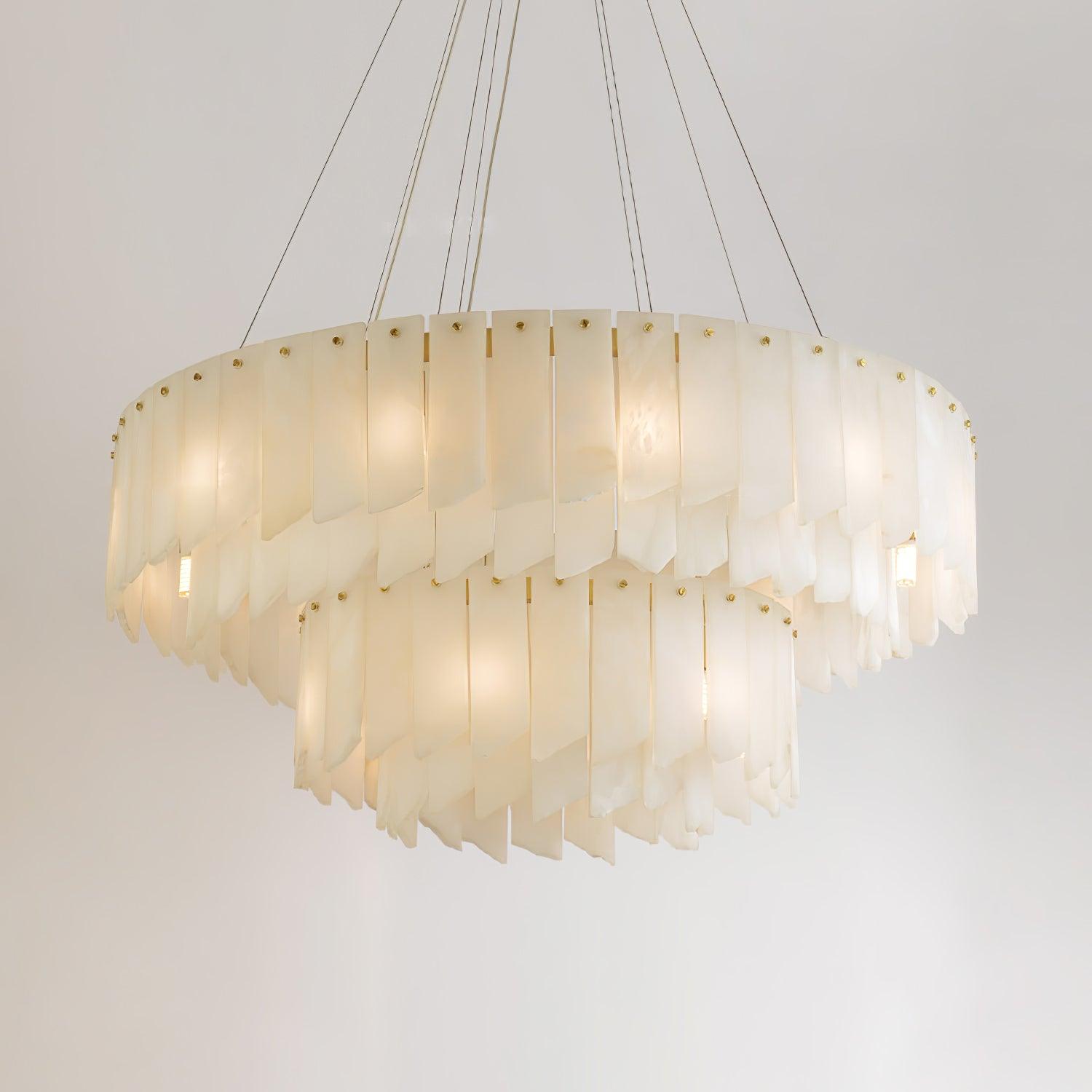 Vevelila Alabaster Chandelier-Neutral Decor