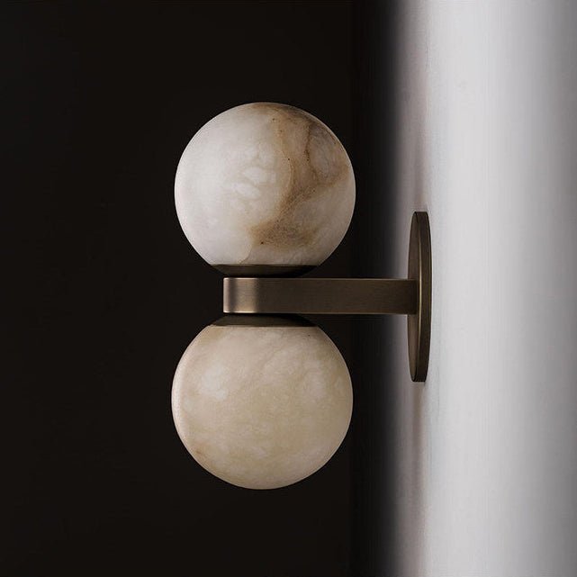 Alabaster Celestia Orb Wall Light-Neutral Decor