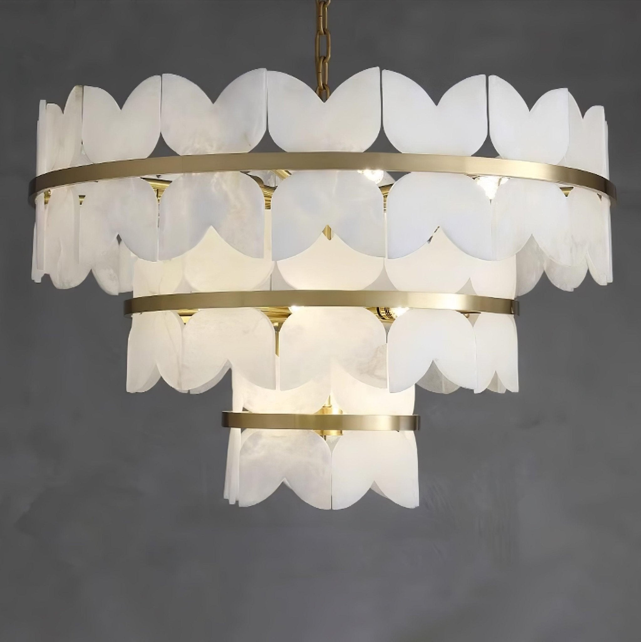 Seraphina Vintage Alabaster Chandelier Light-Neutral Decor