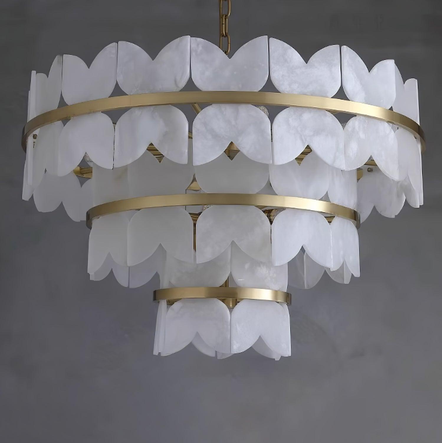 Seraphina Vintage Alabaster Chandelier Light-Neutral Decor
