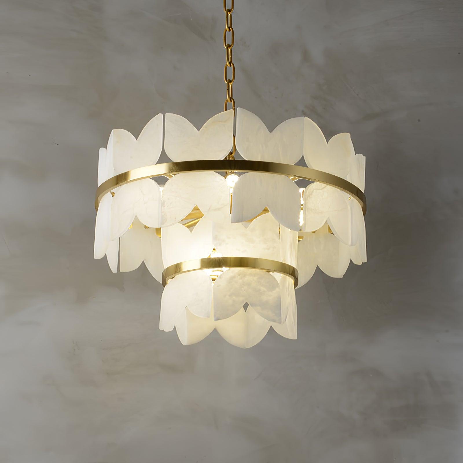 Seraphina Vintage Alabaster Chandelier Light-Neutral Decor