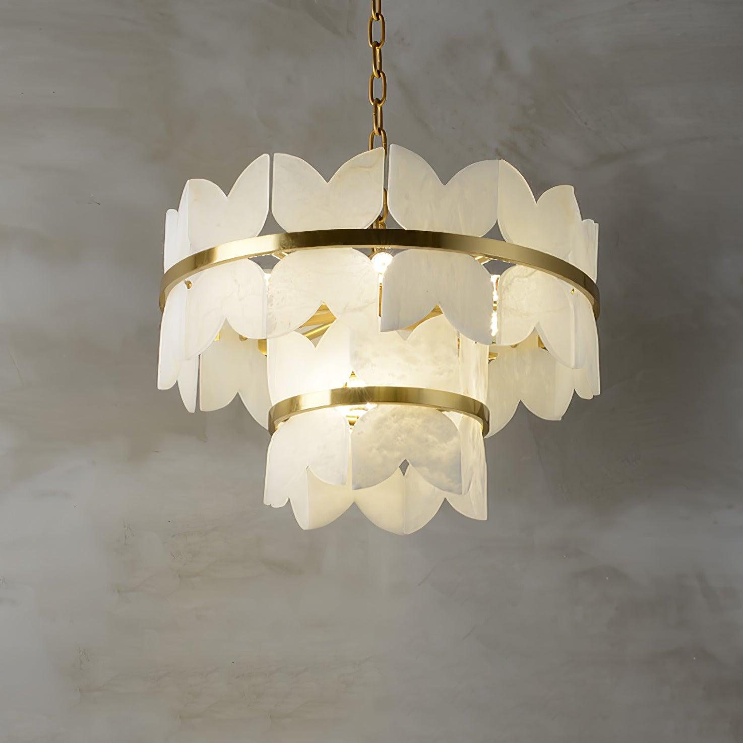 Seraphina Vintage Alabaster Chandelier Light-Neutral Decor
