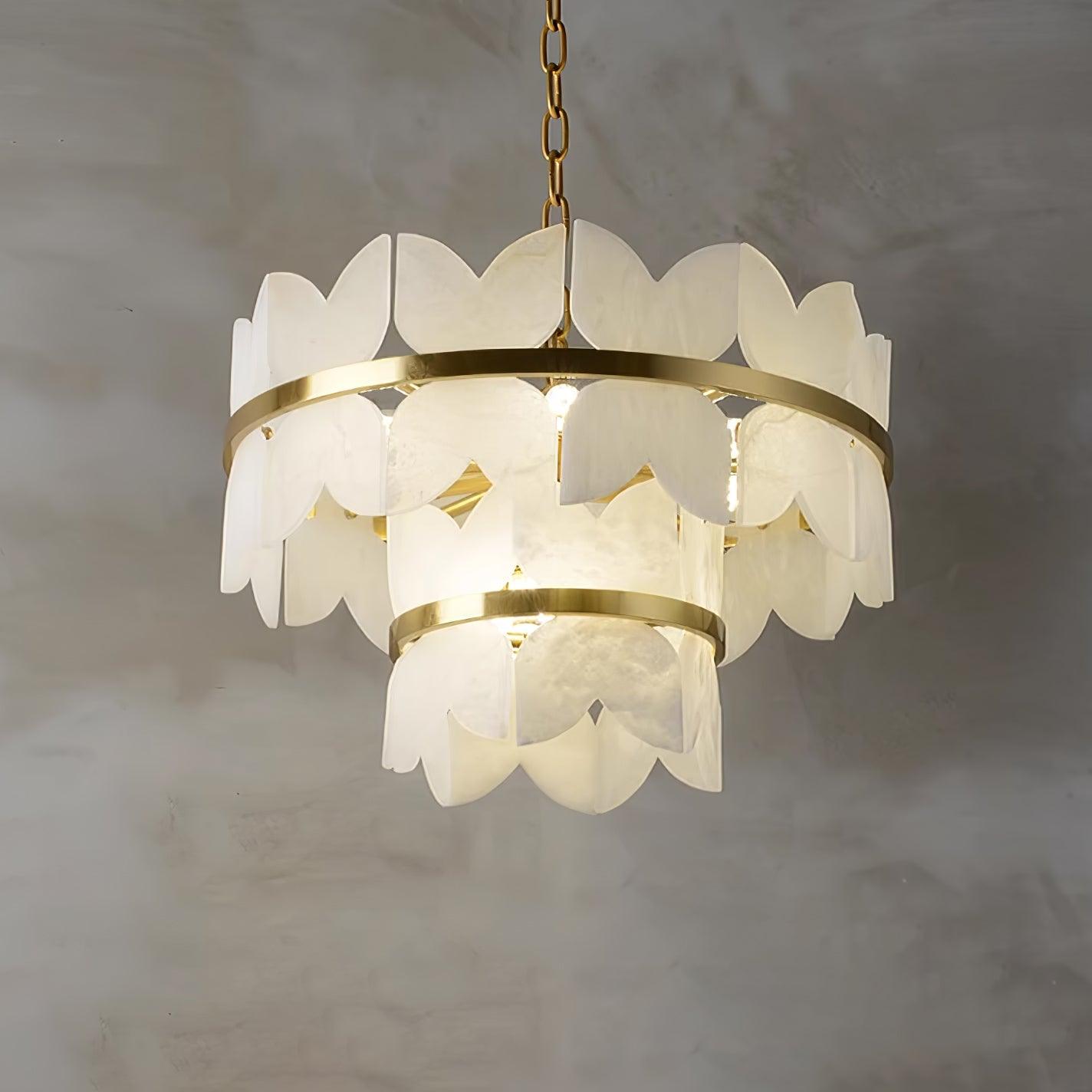 Seraphina Vintage Alabaster Chandelier Light-Neutral Decor
