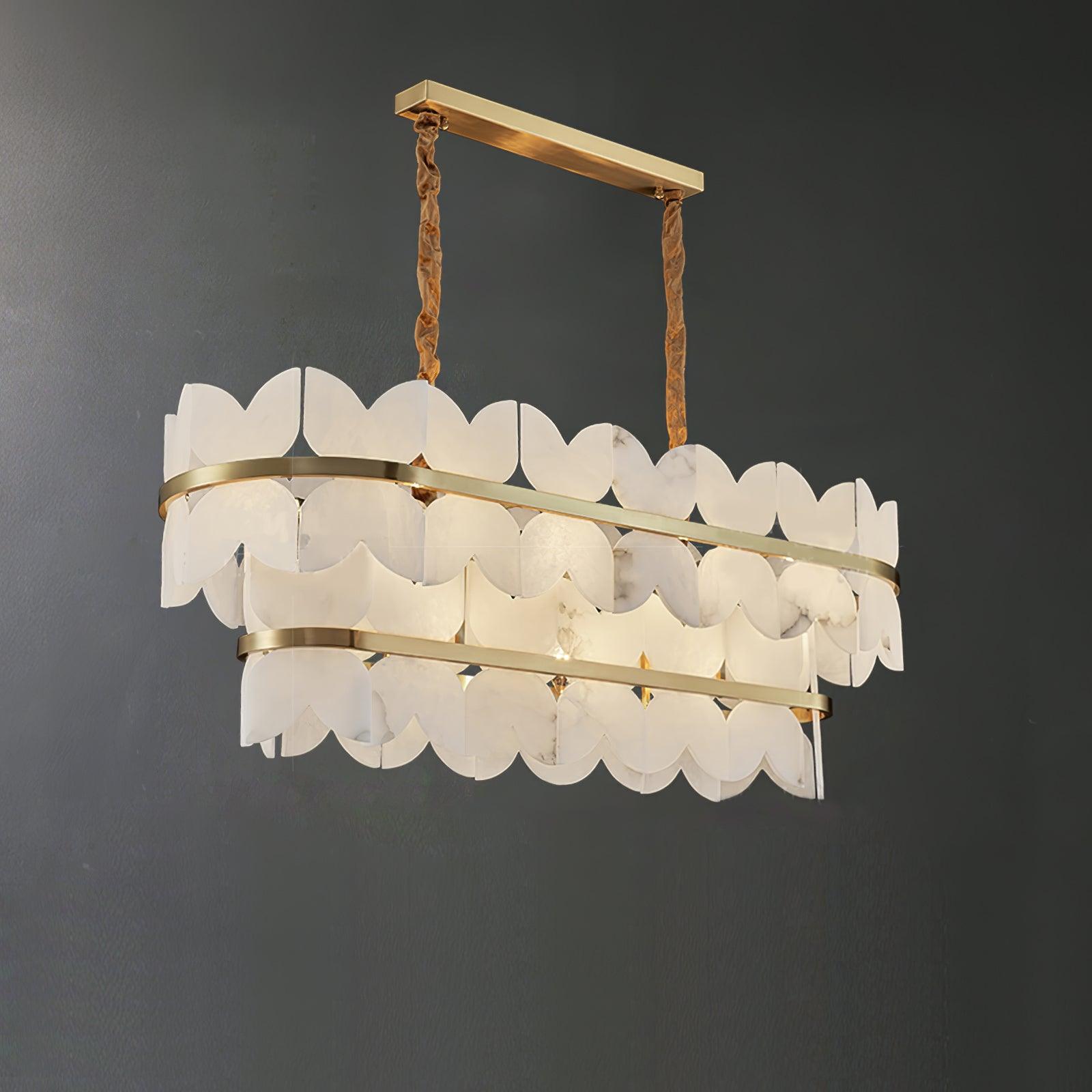 Seraphina Vintage Alabaster Chandelier Light-Neutral Decor
