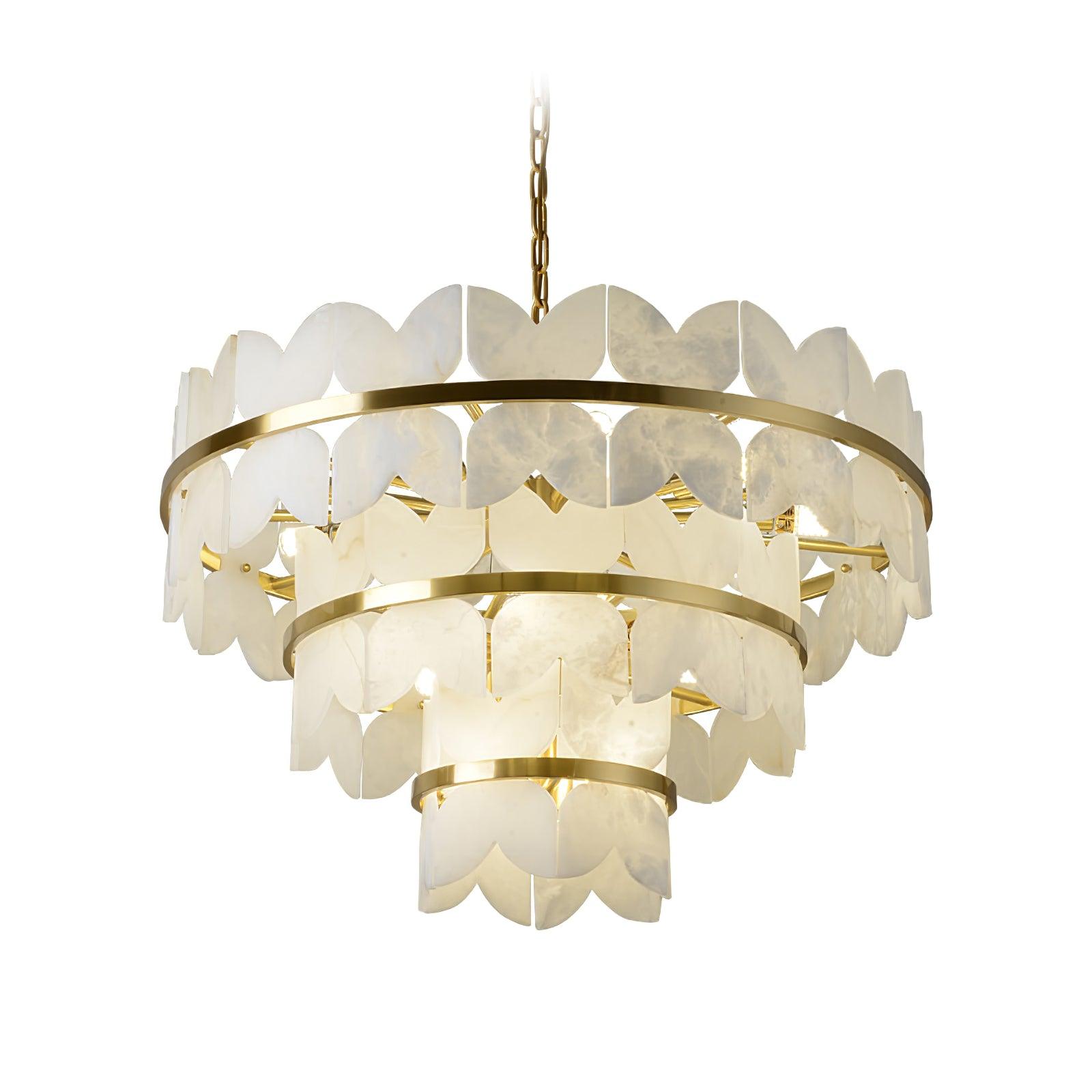 Seraphina Vintage Alabaster Chandelier Light-Neutral Decor