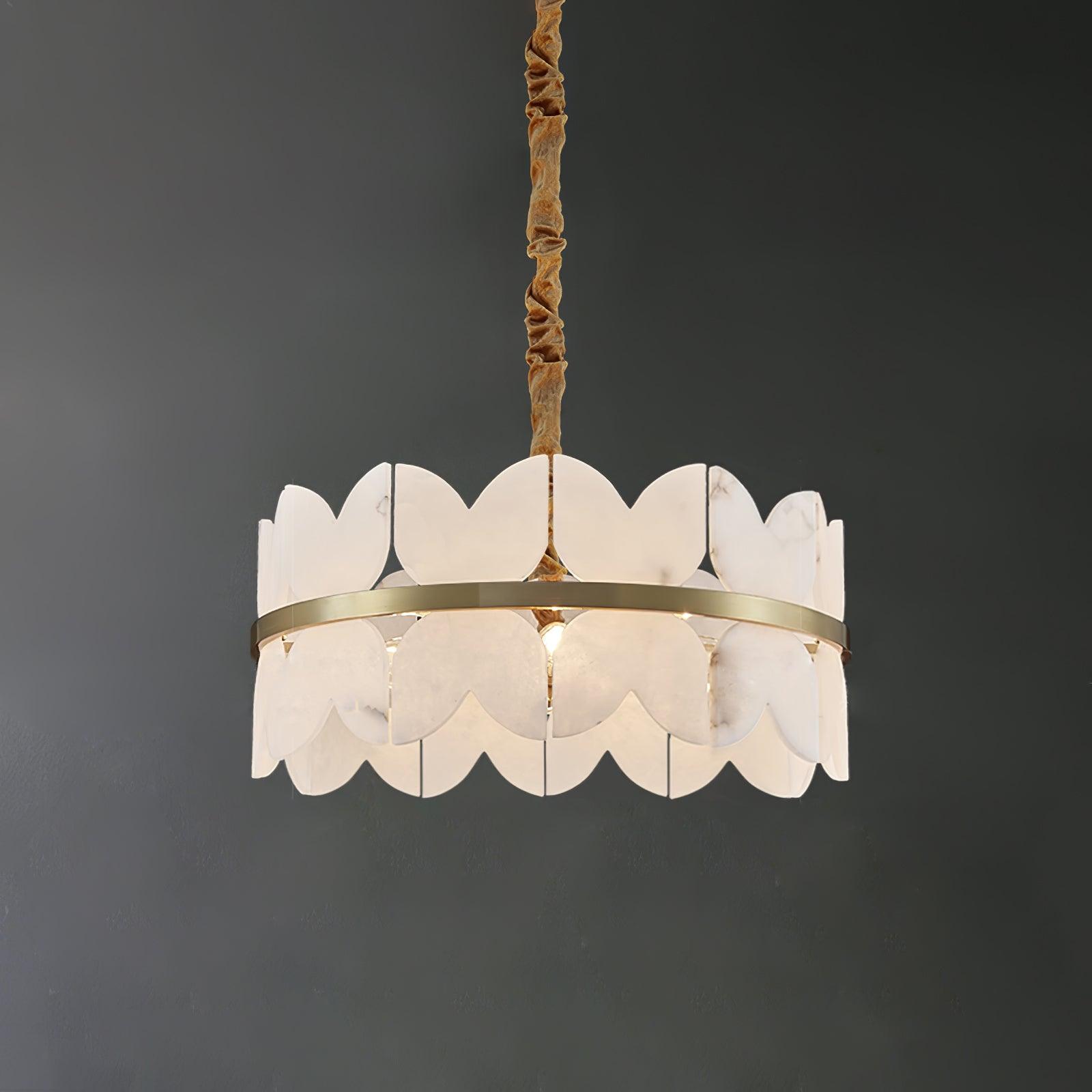 Seraphina Vintage Alabaster Chandelier Light-Neutral Decor
