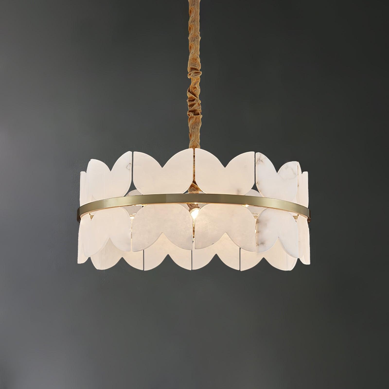 Seraphina Vintage Alabaster Chandelier Light-Neutral Decor