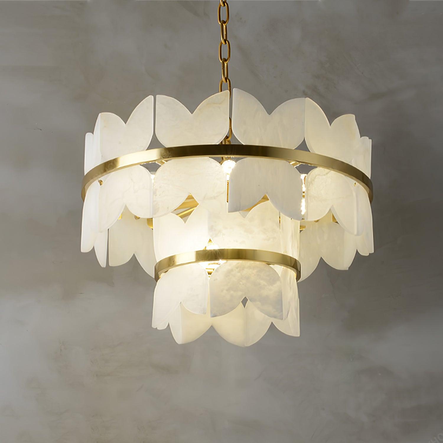 Seraphina Vintage Alabaster Chandelier Light-Neutral Decor