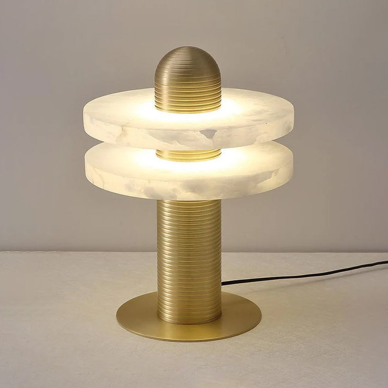 Nerio Modern Alabaster Table Lamp-Neutral Decor