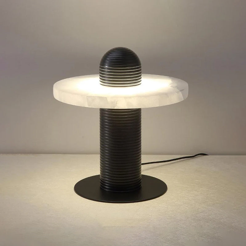 Nerio Modern Alabaster Table Lamp-Neutral Decor