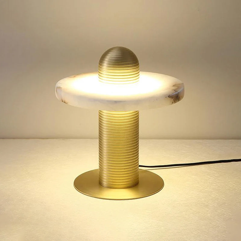 Nerio Modern Alabaster Table Lamp-Neutral Decor