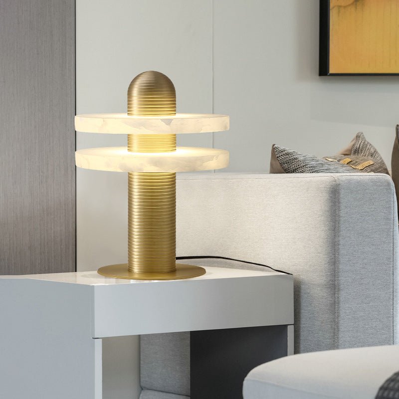 Nerio Modern Alabaster Table Lamp-Neutral Decor