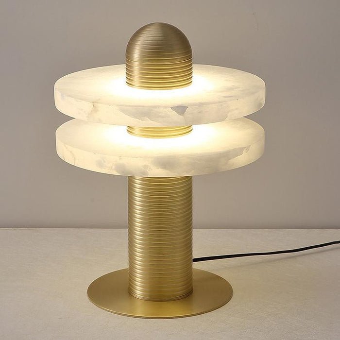 Nerio Modern Alabaster Table Lamp-Neutral Decor
