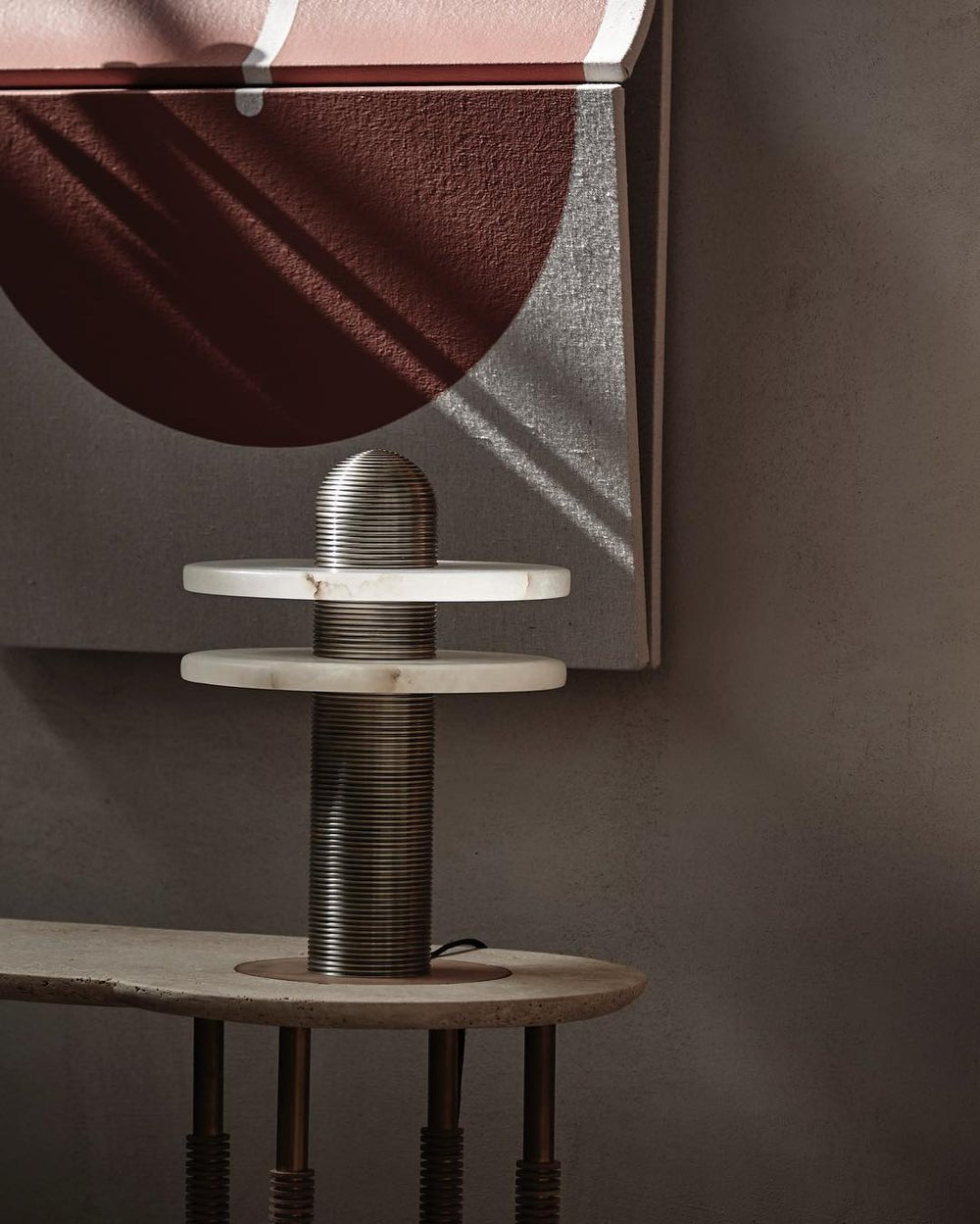 Nerio Modern Alabaster Table Lamp-Neutral Decor