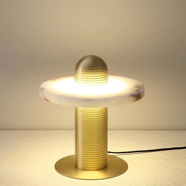 Nerio Modern Alabaster Table Lamp-Neutral Decor