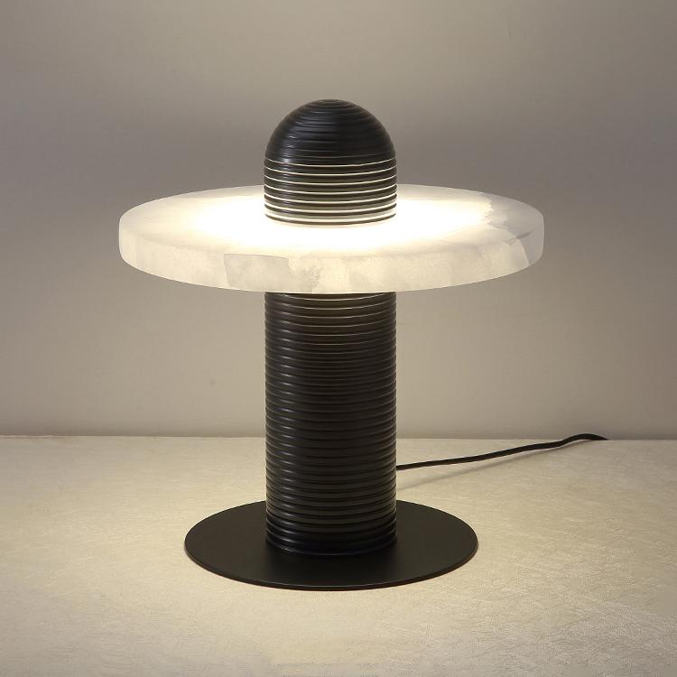 Nerio Modern Alabaster Table Lamp-Neutral Decor