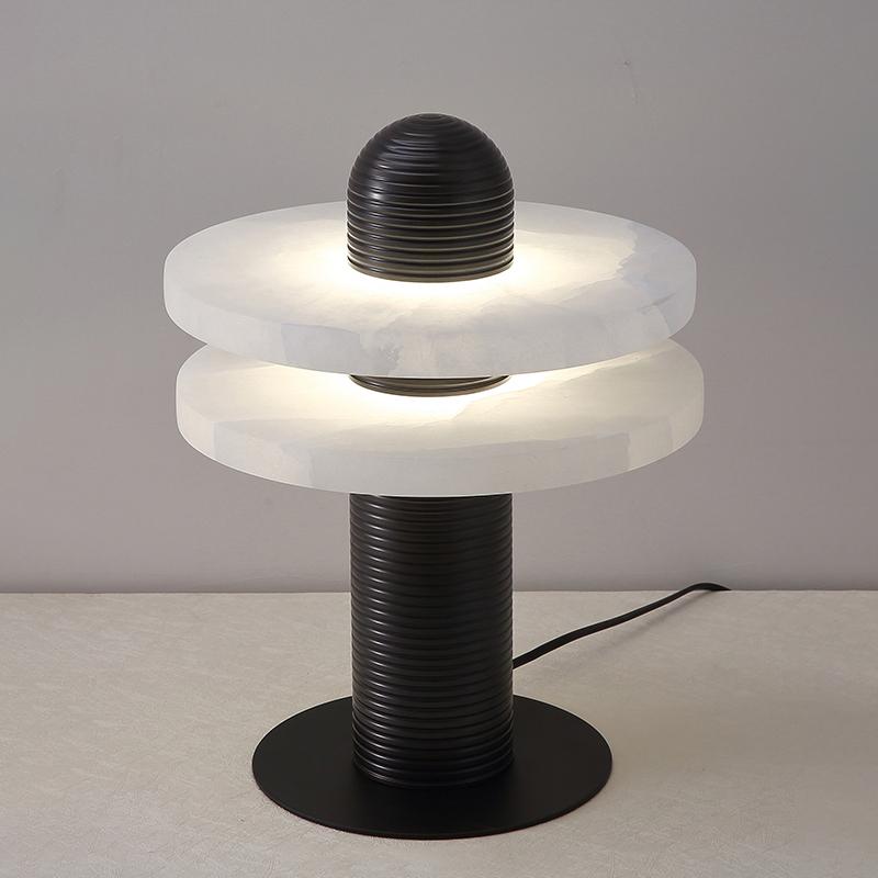 Nerio Modern Alabaster Table Lamp-Neutral Decor