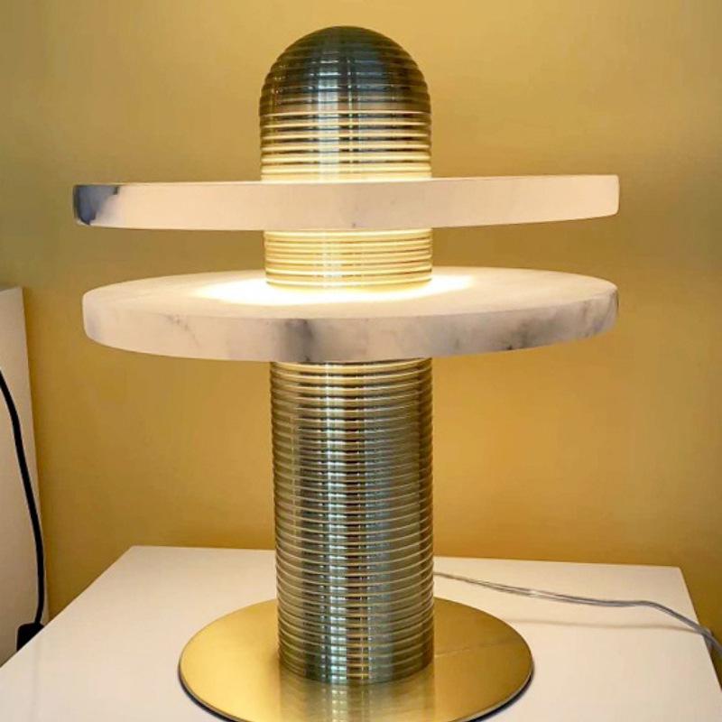 Nerio Modern Alabaster Table Lamp-Neutral Decor