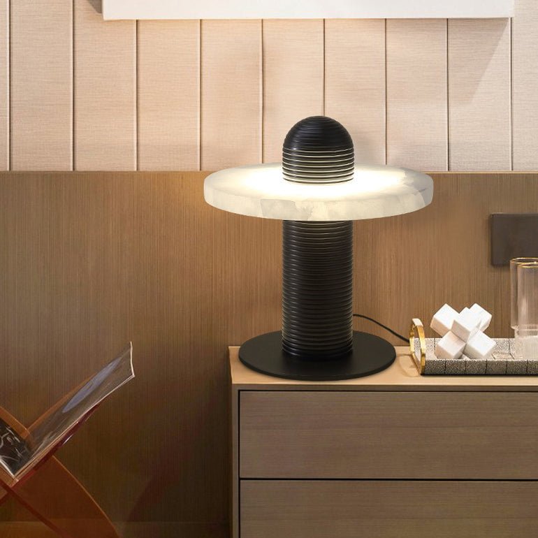 Nerio Modern Alabaster Table Lamp-Neutral Decor